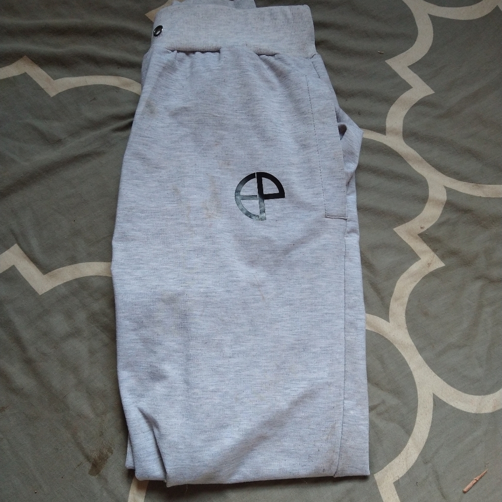 Mens gray "EP" joggers